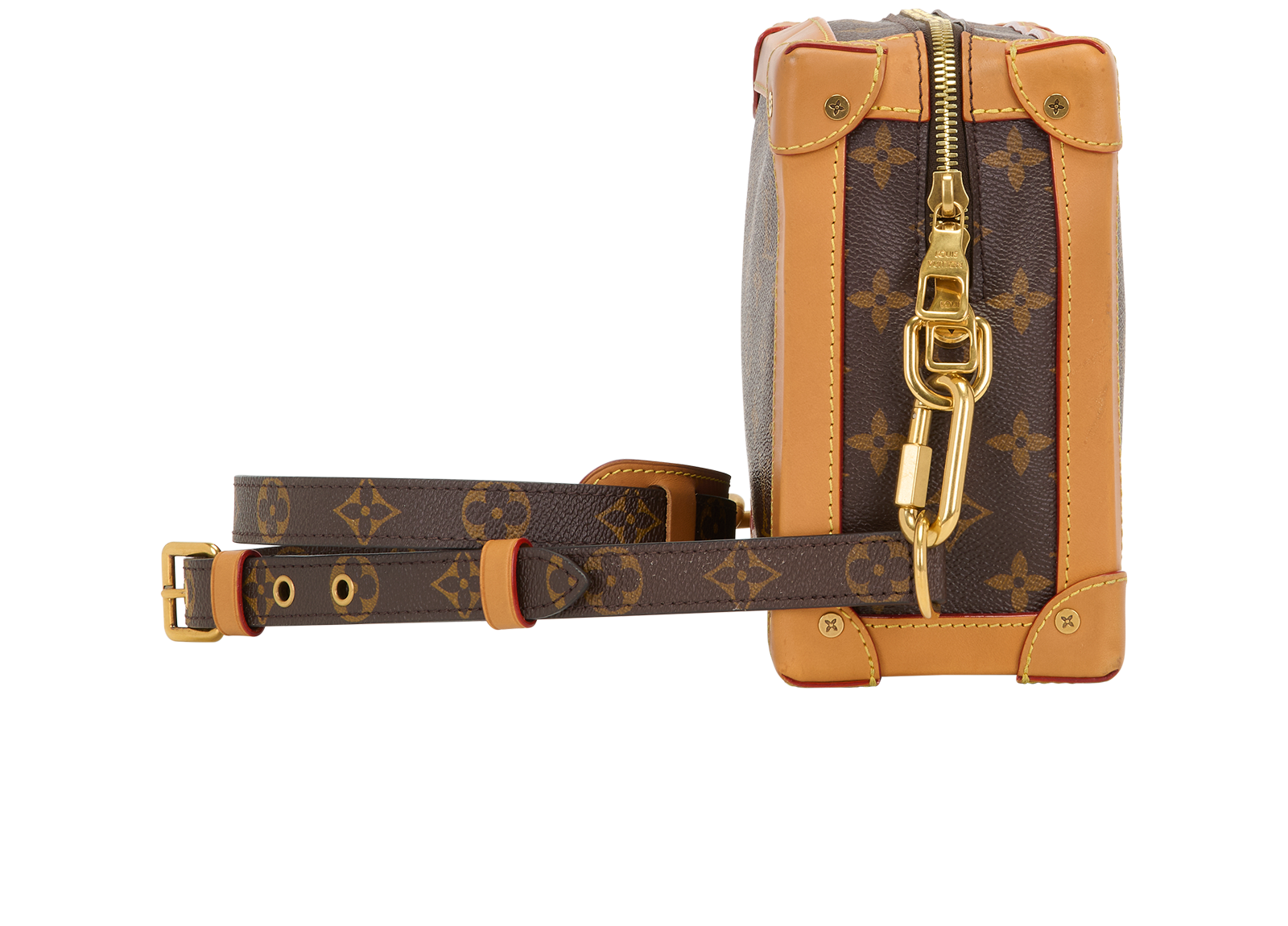 Trunk 25, &pound;1,400, Handbags, Brown, Canvas, Side view